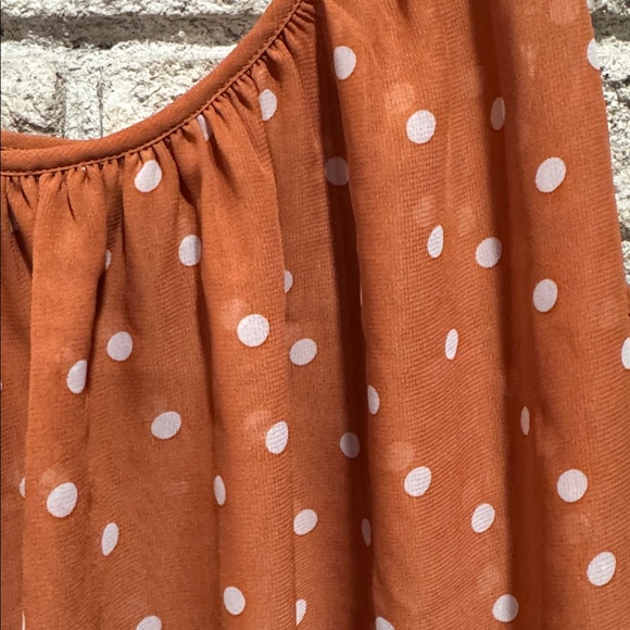 Lane Bryant Fully lined Polka Dot Sleeveless Top - Picture 4 of 5